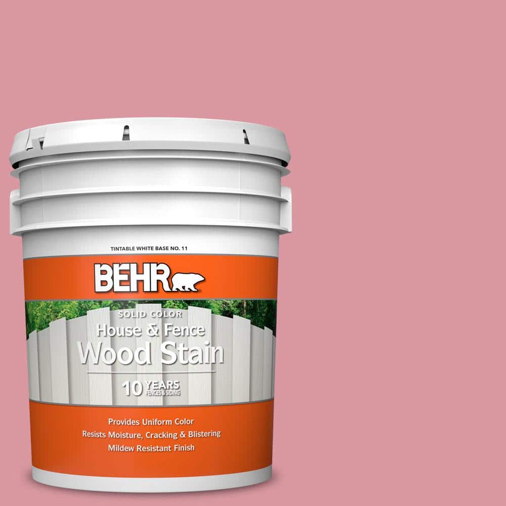 5 gal. #M150-4 Glow Pink Solid Color House and Fence Exterior Wood Stain