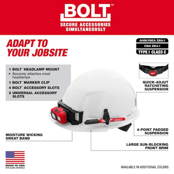 Front Brim Head Protection, ANSI Classification Type 1, Class E, NFL Hard  Hat - 4VP59