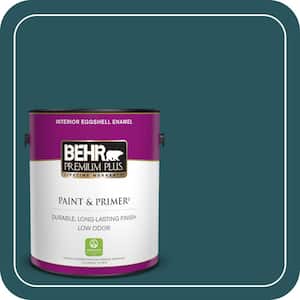 1 gal. #MQ6-01 Ocean Abyss Eggshell Enamel Low Odor Interior Paint & Primer