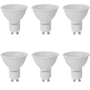 LUXRITE 50-Watt Equivalent MR16 GU10 Dimmable LED Light Bulbs Enclosed  Fixture Rated 4000K Cool White (6-Pack) LR21502-6PK - The Home Depot
