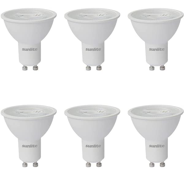 Sunlite 50-Watt Equivalent PAR16 Energy Star and Dimmable GU10 Base LED Light Bulb in Warm White 3000K (6-Pack) - The Home Depot