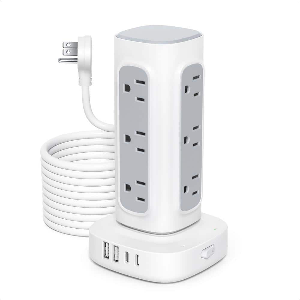 12-Outlet Power Strip Surge Protector with 4 USB Ports & 15 ft Flat Plug Power Strip price history on PriceWatchPro