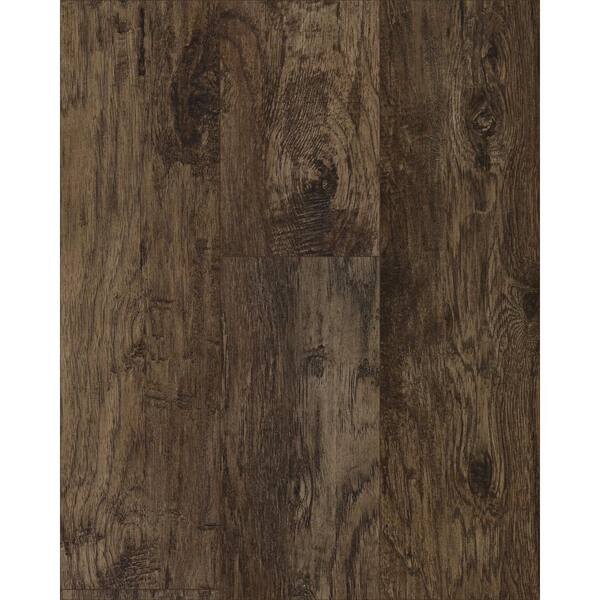 Trafficmaster Saratoga Hickory Coffee 7 Mm Thick X 2 3 In Wide 50 5 8 Length Laminate Flooring 24 17 Sq Ft Case 50557 The Home Depot - Hickory Laminate Flooring Home Depot