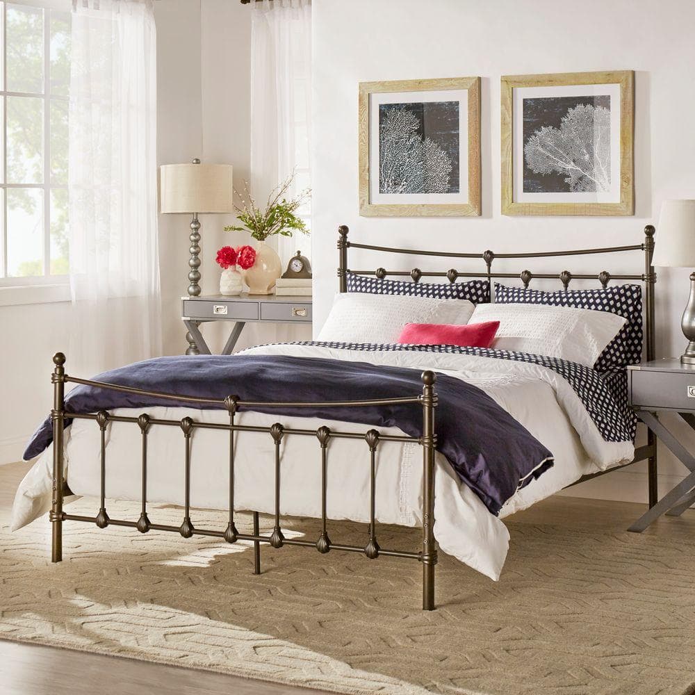 HomeSullivan Gable Dark Brown King Bed Frame 40E488BK-1BRBD - The Home ...