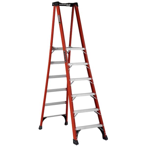Louisville Ladder 6 ft. Fiberglass Pinnacle Platform Ladder with 375 lbs. Load Capacity Type IAA Duty Rating