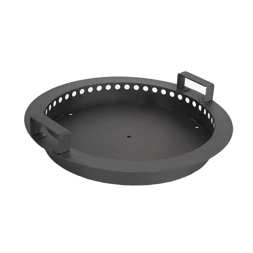 Black Powder-Coated Steel Smokeless Round Fire Pit