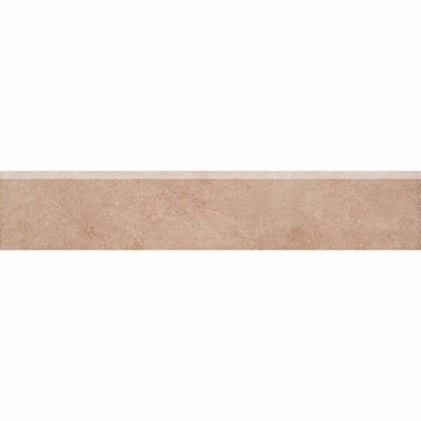 TrafficMaster Island Sand 3 in. x 16 in. Glazed Ceramic Bullnose Floor and Wall Tile (0.33 sq. ft. / piece)