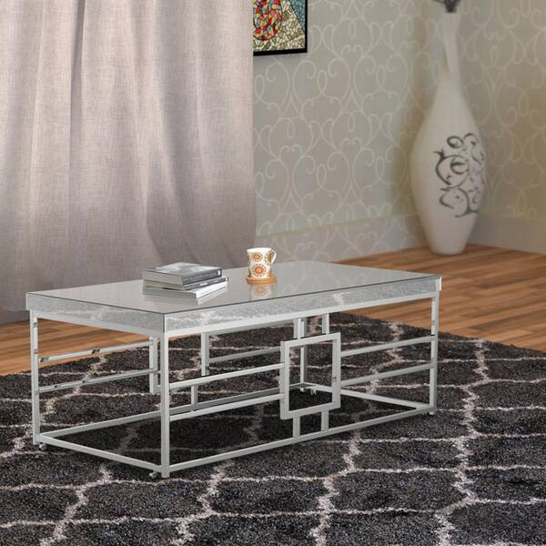 glass top coffee table on wheels