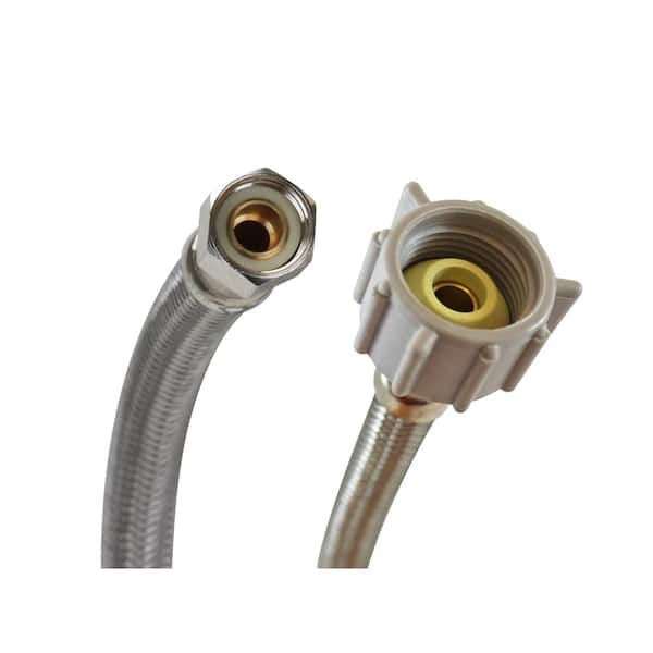 3/8 in. Compression x 7/8 in. Ballcock x 20 in. L Braided Stainless Steel Toilet Connector