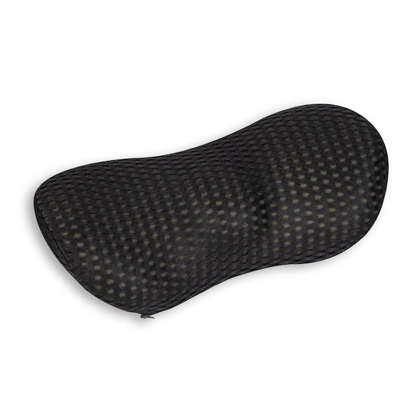 Lumbar Support Pillow with Air-Cloud Technology, Memory Foam Cushion for Back, Black