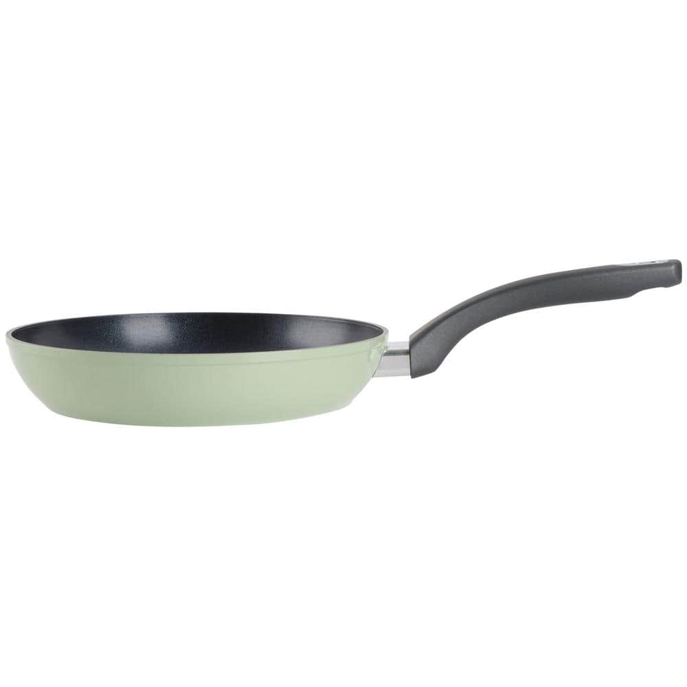 Sage Green 9.5 Inch Aluminum Nonstick Frying Pan with Enameled Finish