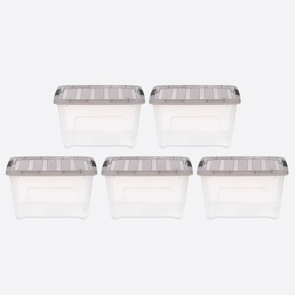 Clear Plastic Storage Boxes Stackable Stacking Space Saving Master With Lid