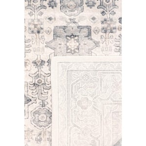 Majestic Ivory/Grey 5 ft. x 7 ft. Abstract Area Rug