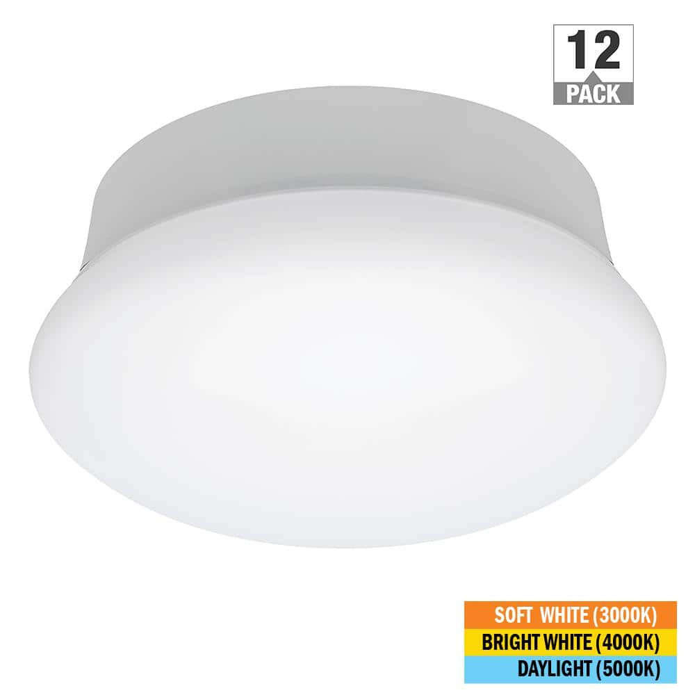 Spin Light 7 in. Closet Light LED Flush Mount Screws In E26 Medium Base 810