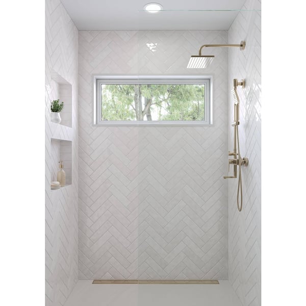 Prisma Off White 3 in. x 10 in. Glossy Ceramic Subway Wall Tile (5.60 sq. ft./case)