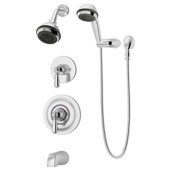 Symmons Allura 1-Handle Wall-Mounted Tub and Shower Trim Kit in Polished Chrome (Valve not Included)