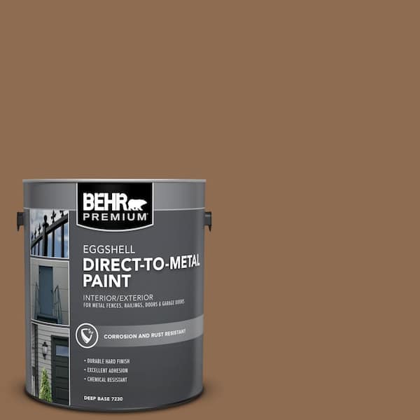 BEHR PREMIUM 1 gal. #N250-6 Split Rail Eggshell Direct to Metal Interior/Exterior Paint