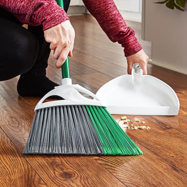 11 in. Precision Angle Broom and Dustpan Set (8-Pack)