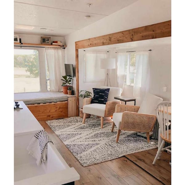 Trunding 8 ft. X 10 ft. Charcoal/Cream Area Rug