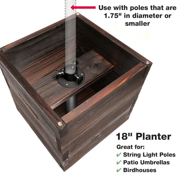 EXCELLO GLOBAL PRODUCTS Extra Large 18 in. Dark Brown Wooden