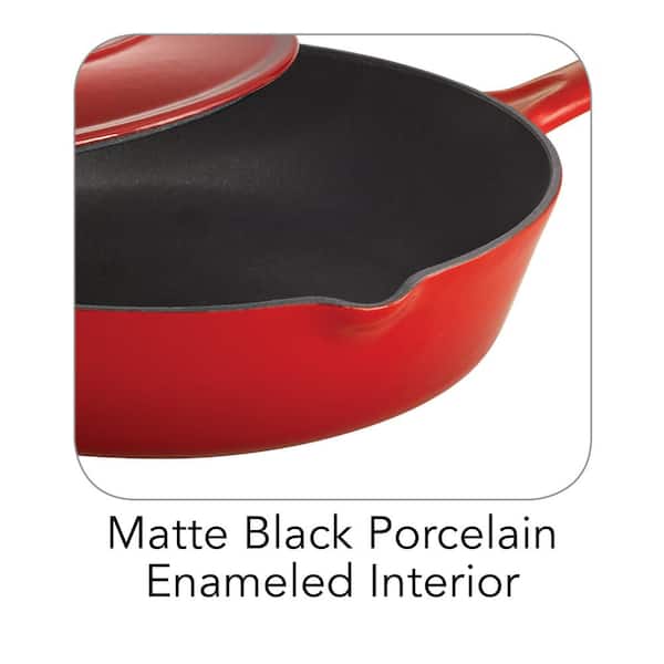 10  Commercial Enameled Cast Iron Skillet (Blue) $16.15, (Red)  $17.30, 18-Oz Covered Cocotte (Red) $11.05 + Free Shipping w/ Prime or on  $25+