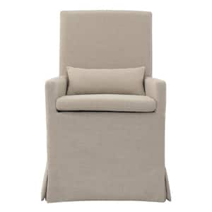 Sandspur Beach Brushed Linen Arm Dining Chair