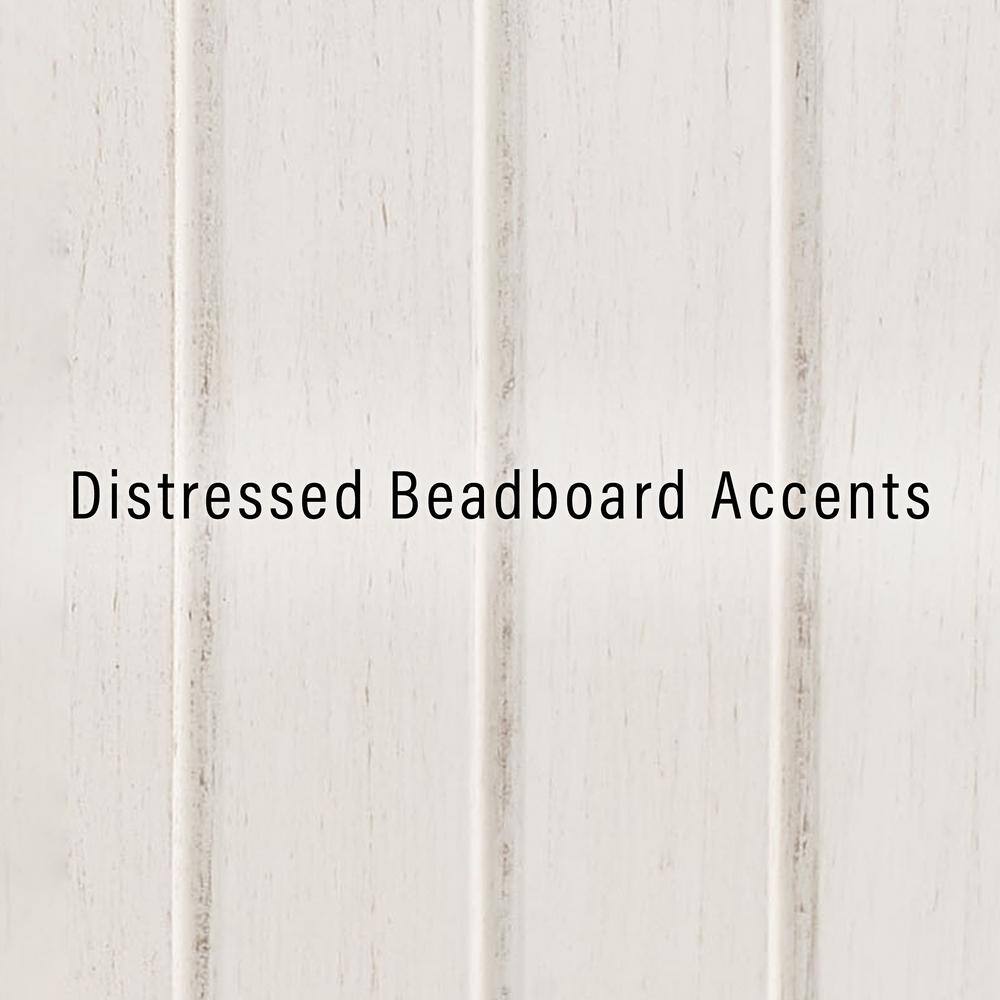 Distressed White Birch Corner Hall Tree with Storage