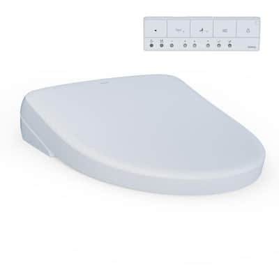 S7A Washlet Elongated Electric Heated Bidet Seat with Contemporary Lid in Cotton White