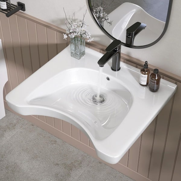 Zeafive 25.5 in. L x 21.8 W x 5.3 D U-shaped ADA Wall-Mounted