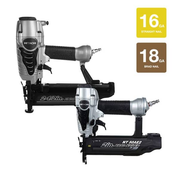 Hitachi 2-Piece 2.5 in. x 16-Gauge Finish Nailer and 18-Gauge x 2 in. Finish Nailer Kit