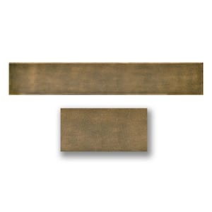 Antique Brass 0.5 ft. x 3 ft. Glue Up Hand Painted Foam Wood Ceiling Tile Planks (19.5 sq. ft./case)