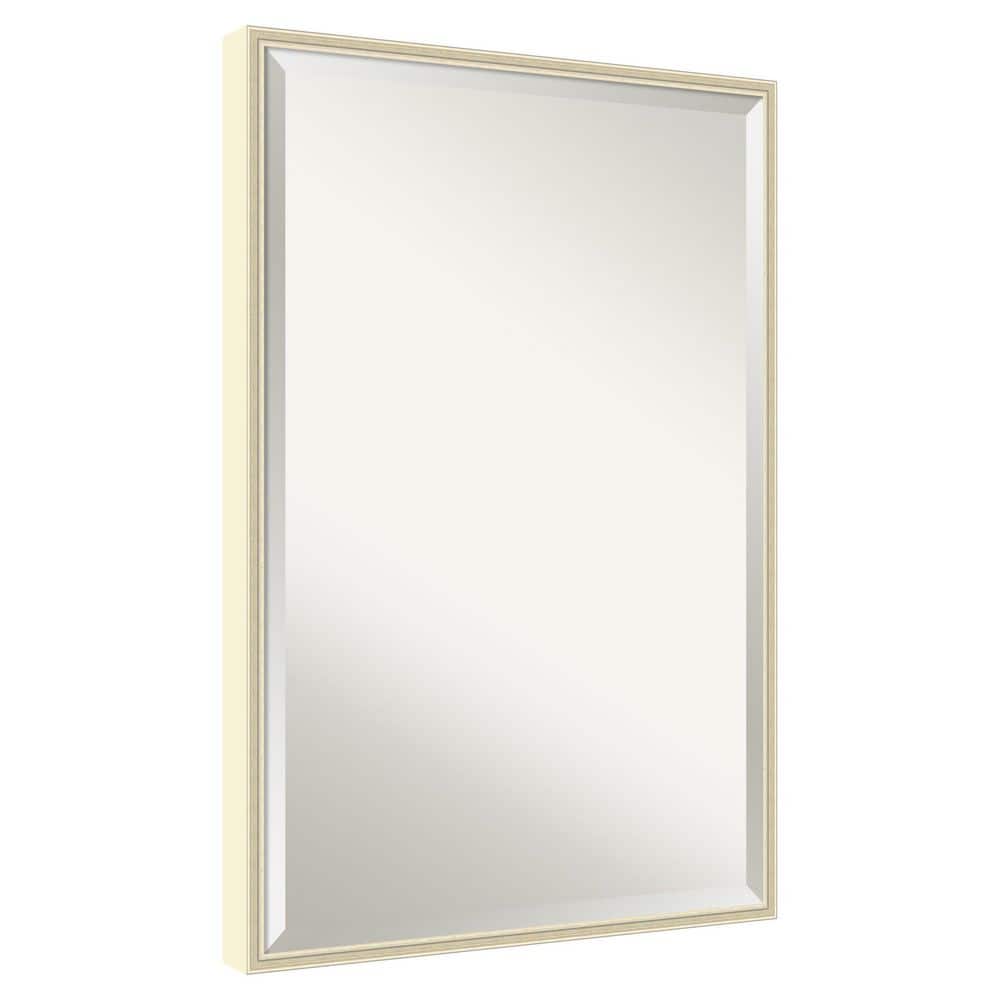 Edith Silver 25 in. x 37 in. Beveled Traditional, Casual Rectangle Wood Framed Bathroom Wall Mirror price history on PriceWatchPro