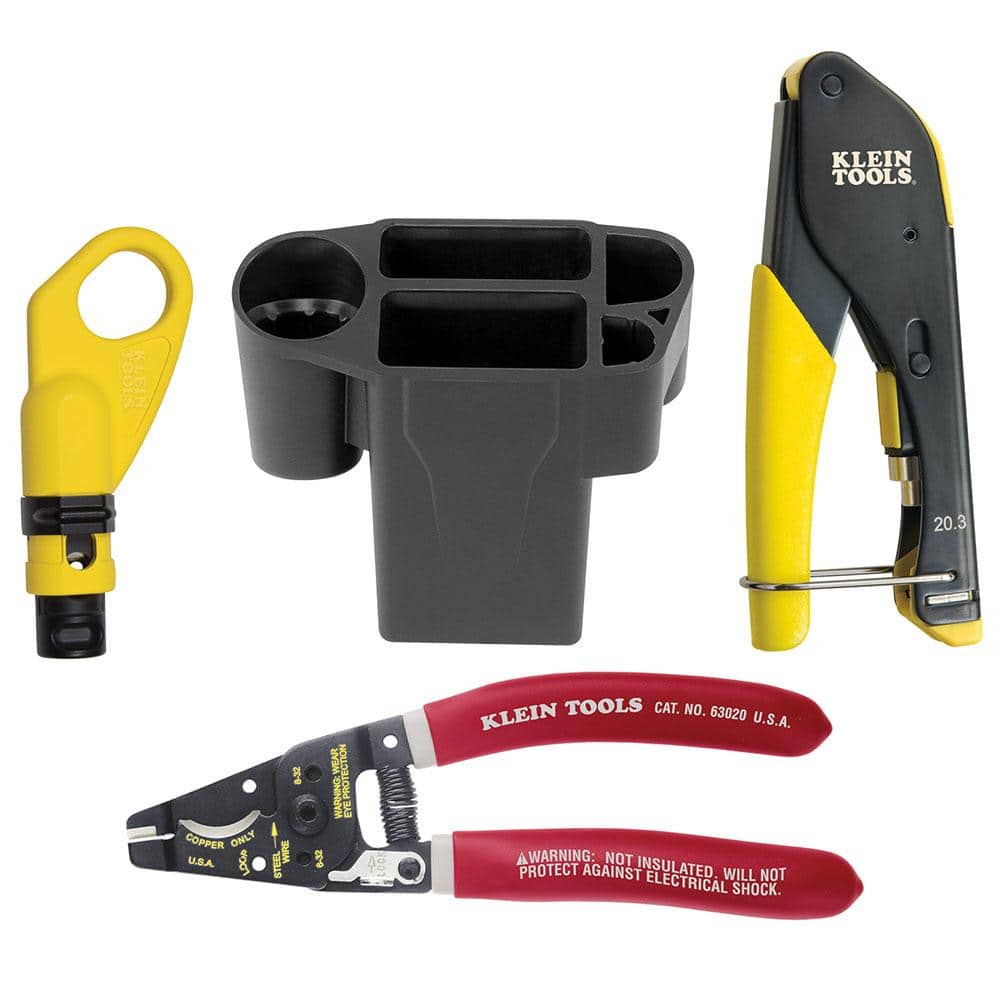 Klein Tools Coax Cable Installation Tool Set with Hip Pouch