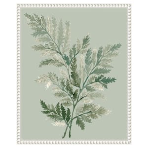 "Tonal Green Ferns I" by Elizabeth Medley 1-Piece Floater Frame Giclee Home Canvas Art Print 20 in. x 16 in.