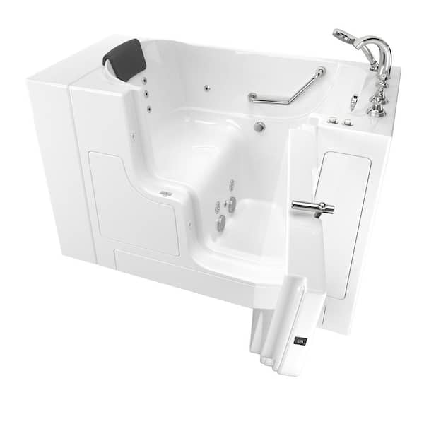 American Standard Gelcoat Premium 52 in. Right Hand Walk-in Whirlpool Bathtub in White