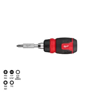 8-In-1 Ratcheting Compact Multi-Bit Screwdriver