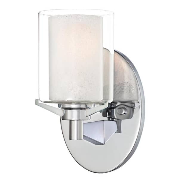 Glenford 1-Light Chrome Wall Mount Sconce