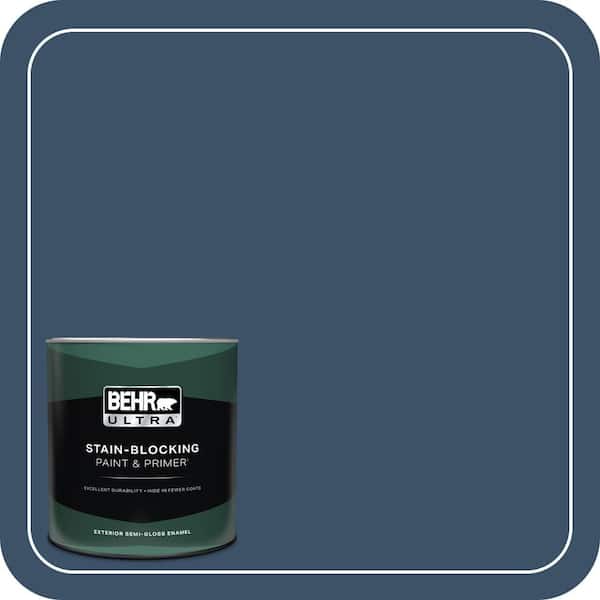 BEHR ULTRA 1 qt. Home Decorators Collection #HDC-SM14-7 Midnight Mosaic Semi-Gloss Enamel Exterior Paint & Primer