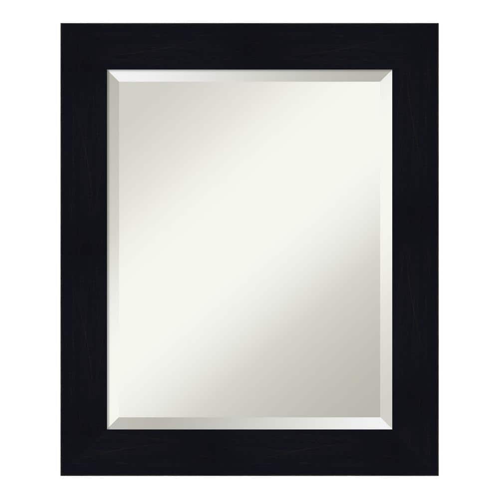 Shiplap Navy 20.25 in. x 24.25 in. Beveled Rectangle Wood Framed Bathroom W