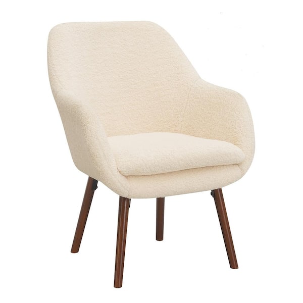 Convenience Concepts Take a Seat Charlotte Creame/Coffee Sherpa Accent Chair