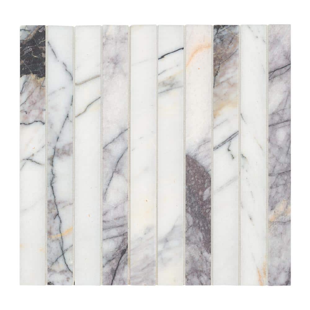 Scollopini Lilac Pattern 11 in. x 12 in. x 13mm Honed Marble Mosaic  Wall Tile (4.69 sq. ft./Case) price history on PriceWatchPro