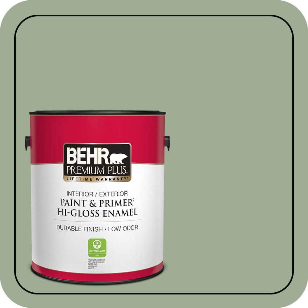 1 gal. #S390-4 Roof Top Garden Hi-Gloss Enamel Interior/Exterior Paint & Primer price history on PriceWatchPro
