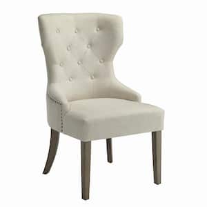 Baney Beige Tufted Fabric Upholstered Dining Chair