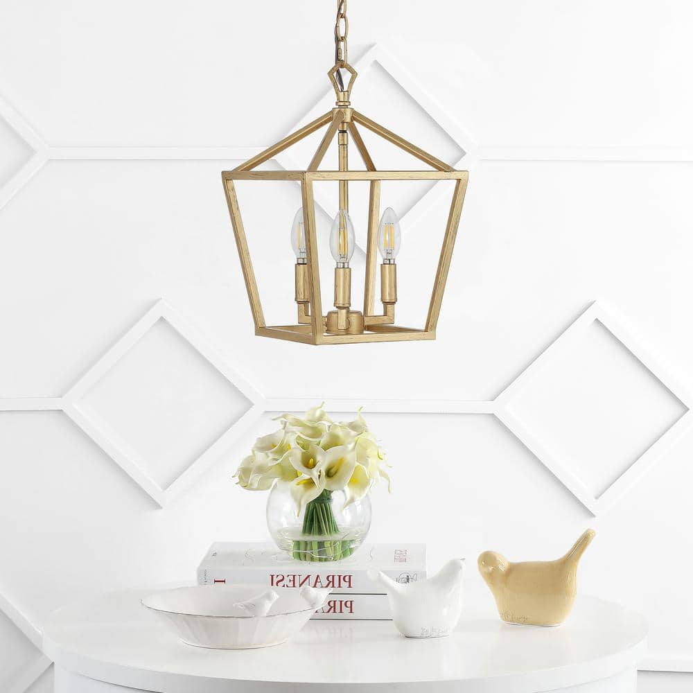 Ojai 10" Brass Gold Iron LED Pendant with Adjustable Chain