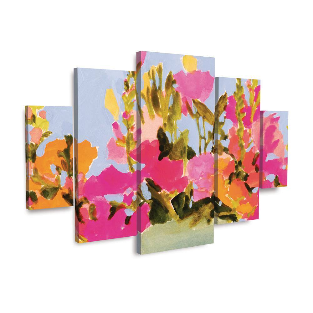 Victoria Barnes Colorful Abstract Floral Canvas Wall Art Set