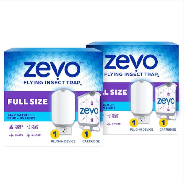 Flying Insect Trap Full Size 1-Plug-In Device and 1-Refill Cartridge(2-Pack)
