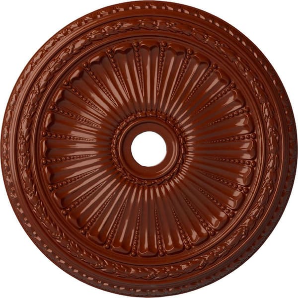 Ekena Millwork 2-1/2 in. x 35-1/8 in. x 35-1/8 in. Polyurethane Viceroy Ceiling Medallion, Firebrick