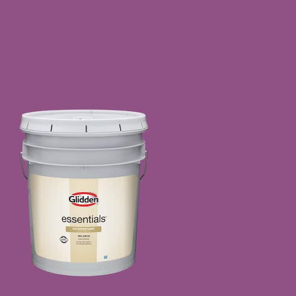 Glidden Essentials 5 gal. PPG1251-7 Grape Juice Flat/Matte Exterior Paint