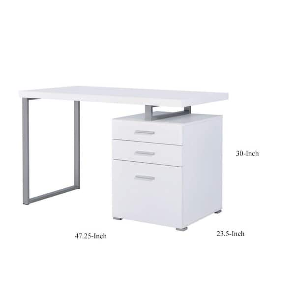 30 inch store white desk