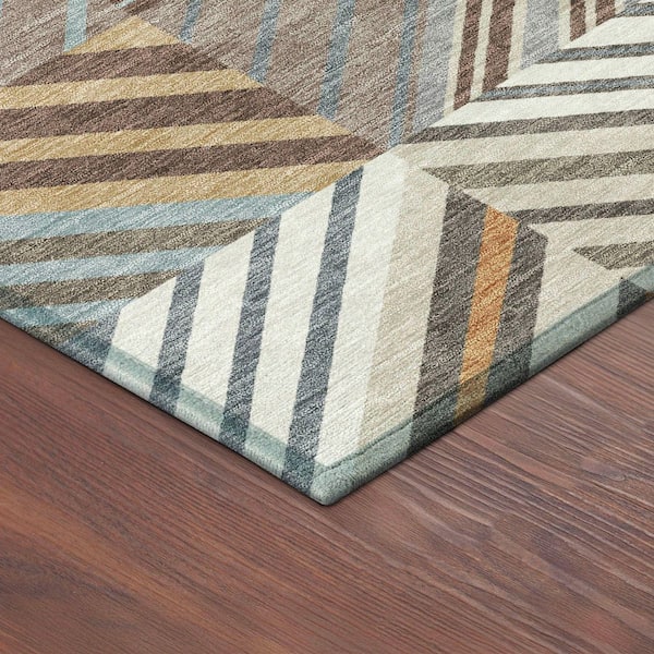 Chantille Machine Washable Indoor/Outdoor Abstract ACN2399 Taupe 2 ft. x 3 ft. Accent Rug